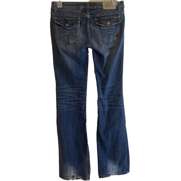 Cult of Individuality Women's 29 (30x33) Bootcut Blue Jeans Mid Rise Distressed - Picture 5 of 16